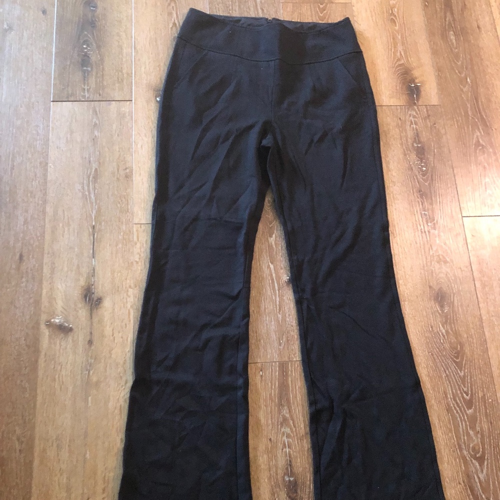 CAbi women’s Camden trousers wide leg flair high waisted